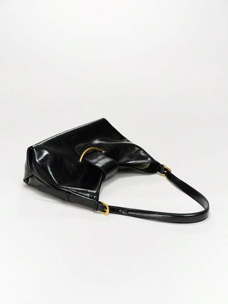 Women's Black Large Capacity Tote Bag Fashion Crossbody Shoulder Handbag Elegant Casual Work Travel Office Commuter Daily Use For Women