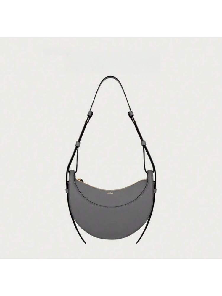 Women's Crescent Saddle Bag French Retro Half Circle Shoulder Underarm Tote Handbag Messenger Crossbody Bag Elegant Minimalist Style