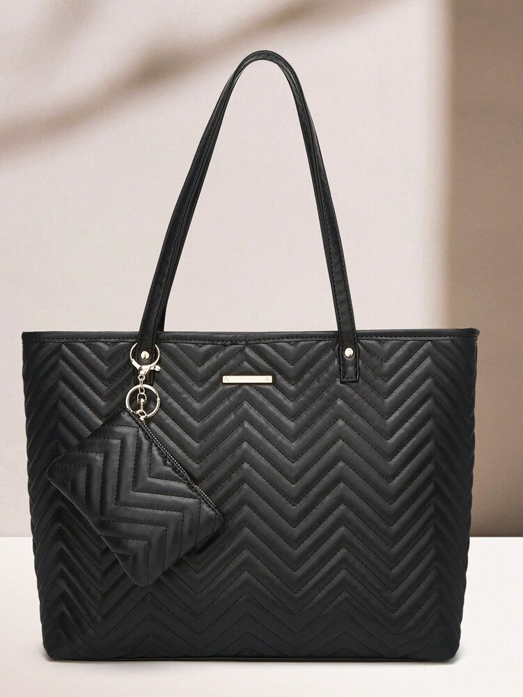 Women's Tote And Shoulder Bag Set Two Piece Large Capacity Handbag Fashion Big Mother Bag Elegant Daily Casual Work Travel Gift Purse