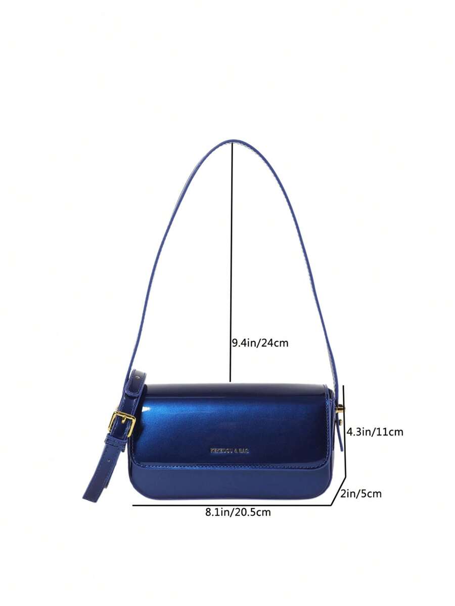 Women's Patent Leather Small Square Bag Elegant Minimalist Net Color Handbag Suitable For School Office Commute Casual Travel Daily Use