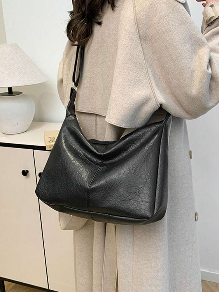 Women's Retro Vintage Crossbody Bag Korean Fashion Large Capacity Tote Shoulder Handbag Casual Daily Teacher Mom Bridesmaid Gift