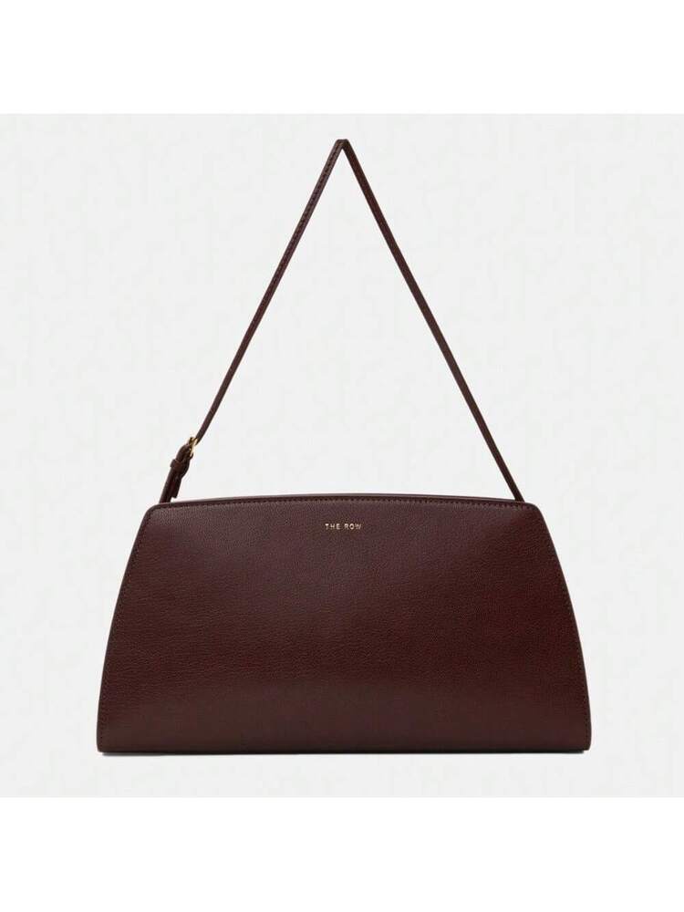 Women's Retro Baguette Shoulder Bag Cowhide Leather Minimalist Underarm Tote Handbag European American Fashion Daily Casual Work Purse