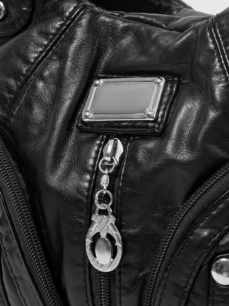 Women's Grunge Punk Shoulder Tote Bag Rock Motorcycle Style Fashion Handbag Darkcore Retro Casual Street Style Big Bag Daily Accessory