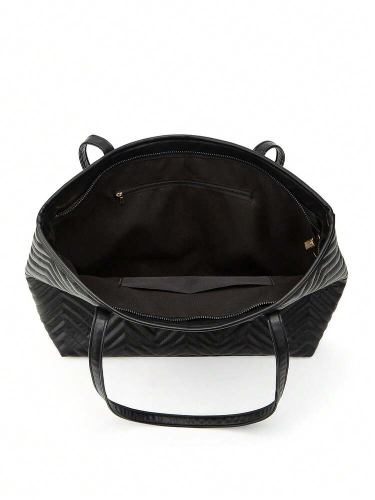 Women's Tote And Shoulder Bag Set Two Piece Large Capacity Handbag Fashion Big Mother Bag Elegant Daily Casual Work Travel Gift Purse