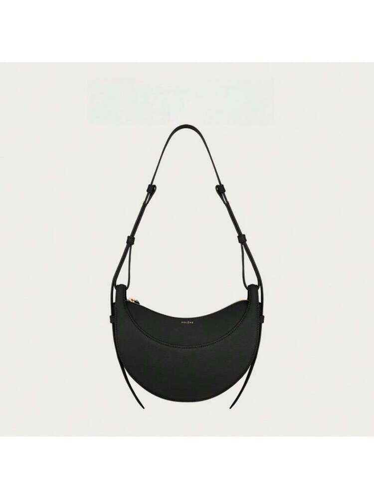 Women's Crescent Saddle Bag French Retro Half Circle Shoulder Underarm Tote Handbag Messenger Crossbody Bag Elegant Minimalist Style
