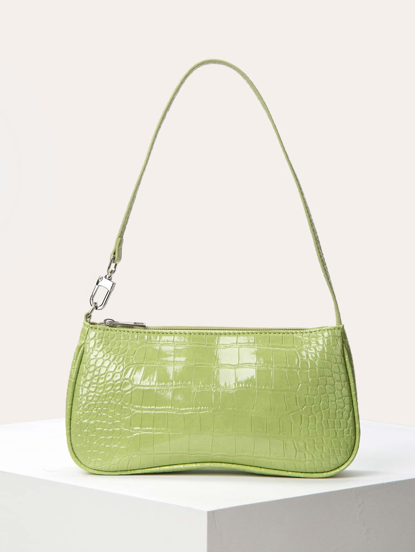 Women's Crocodile Pattern Shoulder Bag Animal Print Fashion Tote For Office College Business Casual Work Travel Commuter Daily Handbag